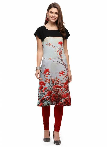Red Colour RYN New Designer Daily Wear Rayon Women Kurti Collection RYN-VT105